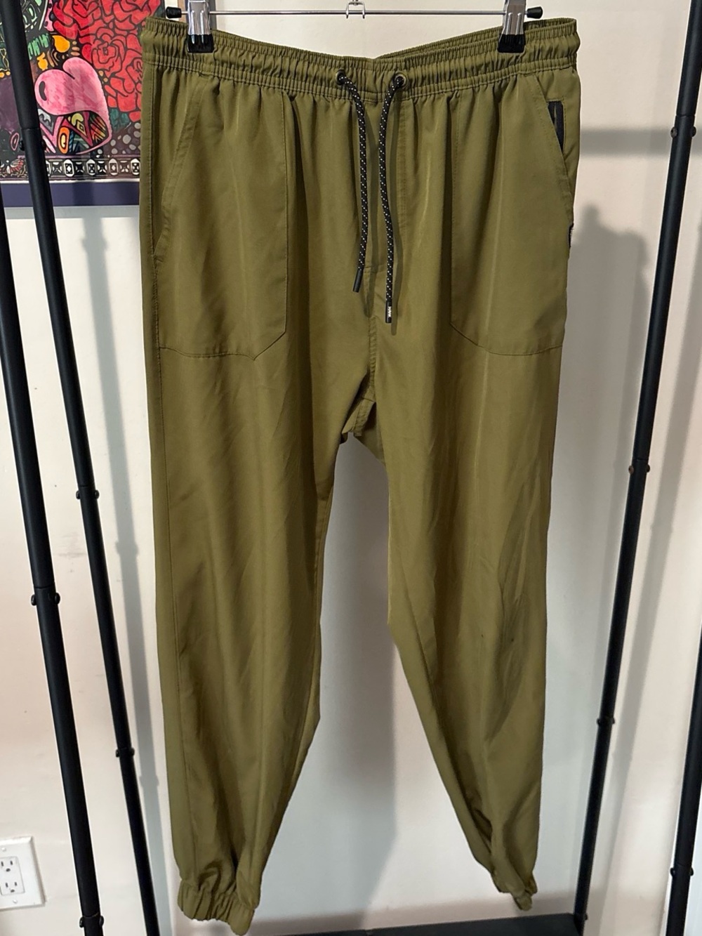 Tony Hawk Olive Green Drawstring Jogger Pants